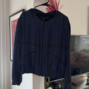 Theyskens' Theory Geometric Blue and Black Jacket